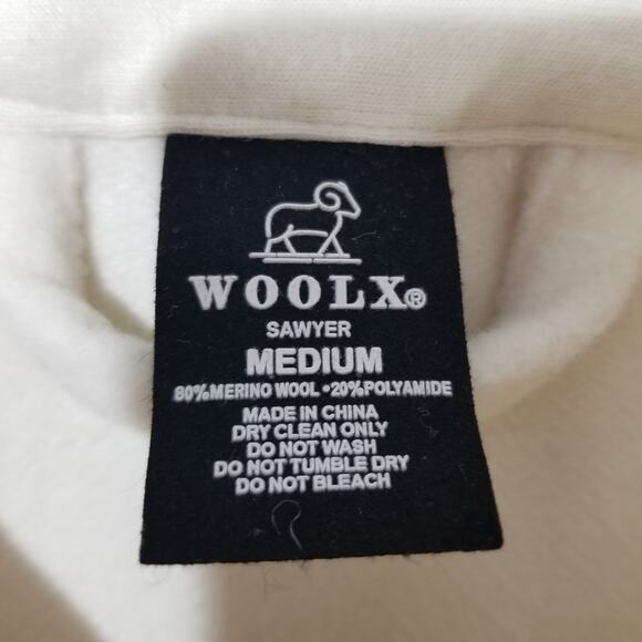 WOOLX Jacket Womens Medium Merino Wool Sawyer Shacket Sweet Cream NWT Boucle - Picture 6 of 12